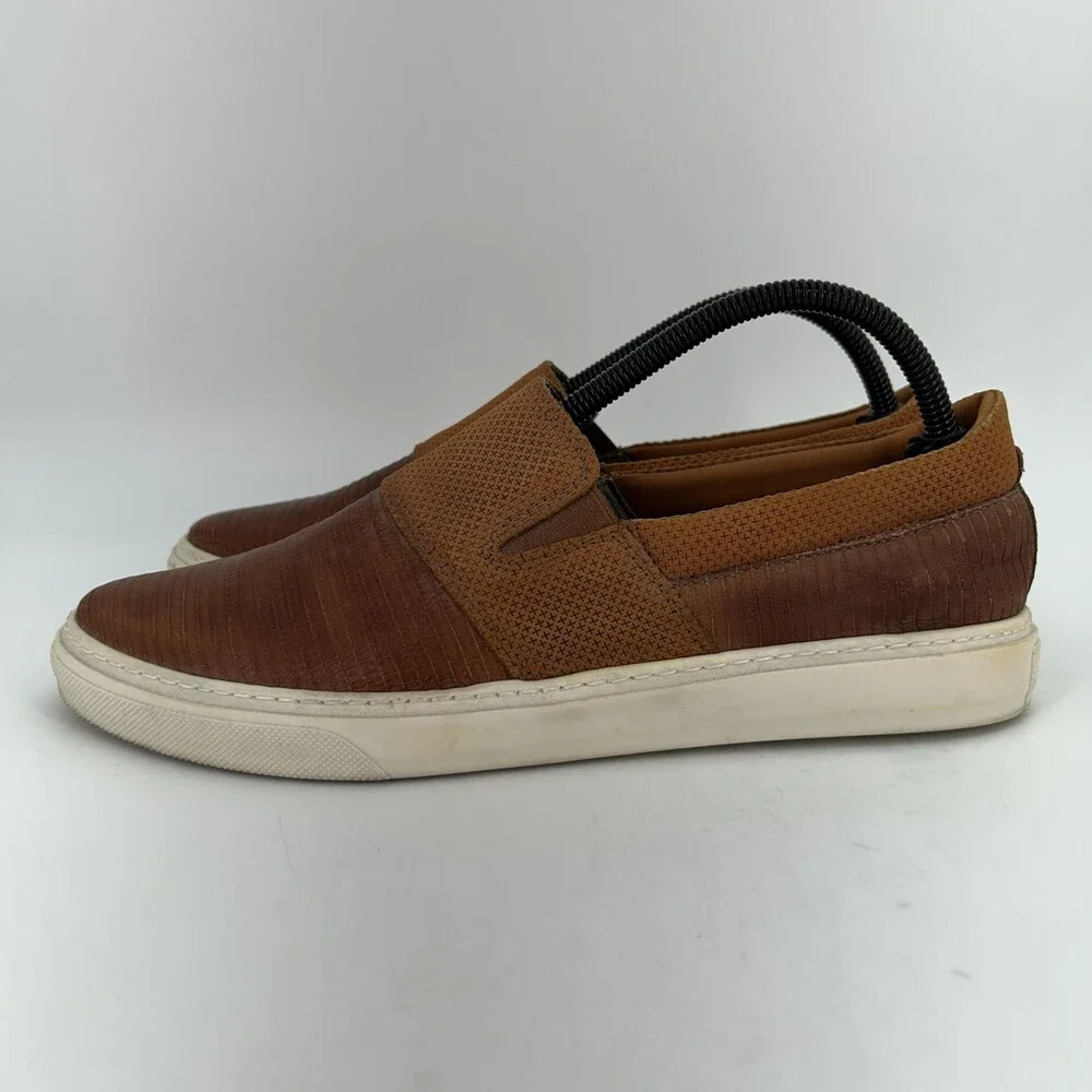 Free People Shoes Womens Size 10 EU 41 Textured Leather Slip On Comfort Sneaker